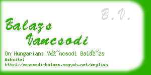 balazs vancsodi business card